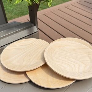 CRAFTS NEW Set of 5 Wooden Plates
